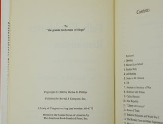 Felix Frankfurter Reminisces
