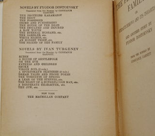 The Friend of the Family: or Stepantichkovo and Its Inhabitants and Another Story