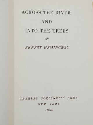 Across the River and Into the Trees